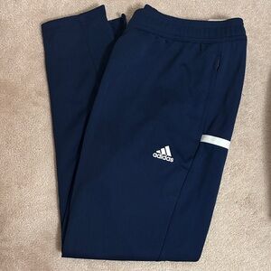 Adidas Dark Blue Track Pants with side zipper